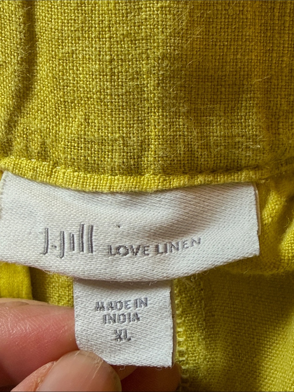 J. Jill Love Linen Chartreuse Wide-Leg Crop Pants, size XL - Picture 8 of 10